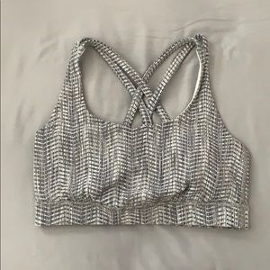 Striped Gray Lululemon Sports Bra